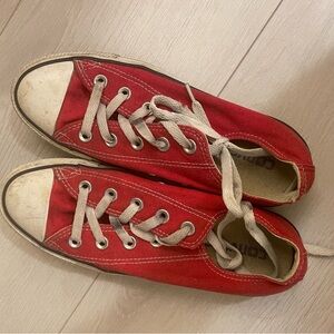Red Converse sneakers Women Size 6